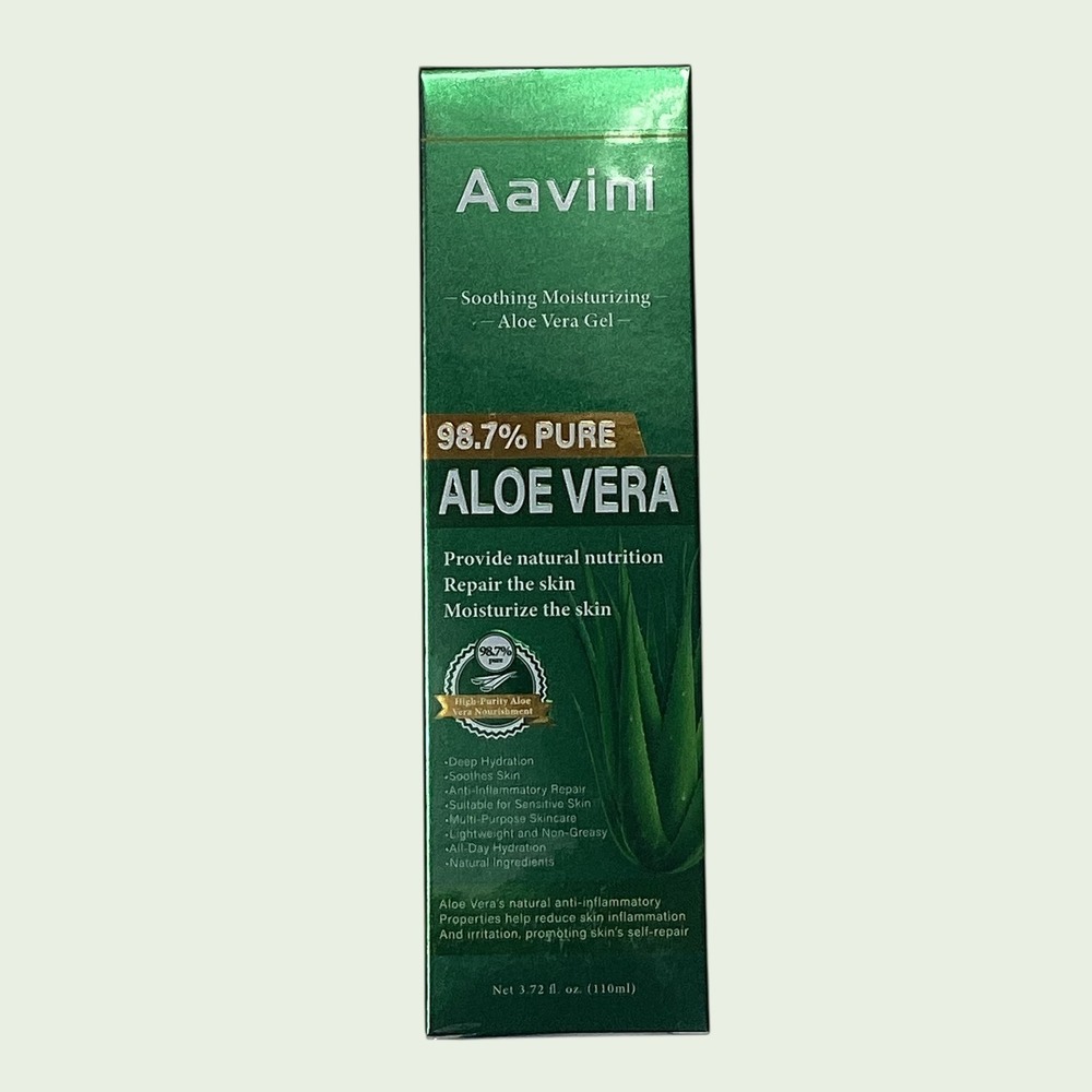 Aavini Soothing Moisturizing Aloe Vera Gel 98.7% Pure 3.72 fl oz 110ml New